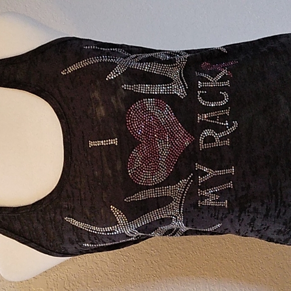 Next level apparel size medium racer back I love my rack bling tank top - Picture 1 of 4